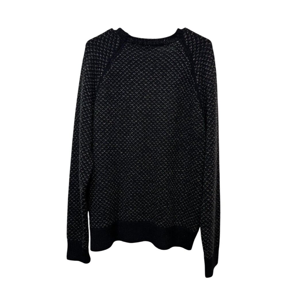 j crew sweater women large Lamb Wool Black White Long Sleeves - Picture 2 of 8